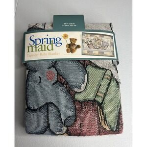 Springmaid Noah's‎ Ark Tapestry Baby Blanket Throw 36 X 50